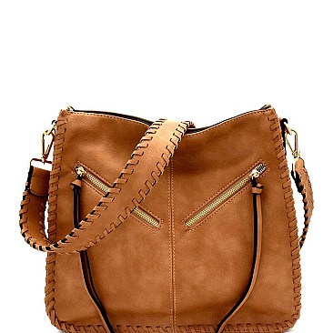 Bohemian Whipstitched Bucket Messenger Shoulder Bag MH-87716