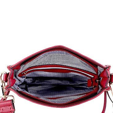 Whipstitched Bohemian Bucket Messenger Shoulder Bag
