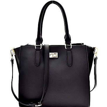Turn-Lock Accent 3-Compartment Wing Satchel MH-87837
