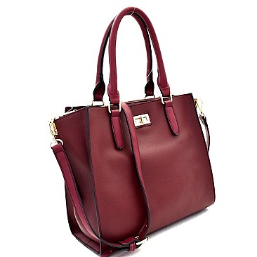 Turn-Lock Accent 3-Compartment Wing Satchel MH-87837