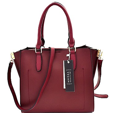 Turn-Lock Accent 3-Compartment Wing Satchel MH-87837