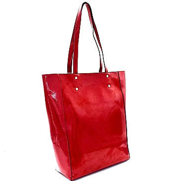 Classy Patent Tall Tote MH-87899