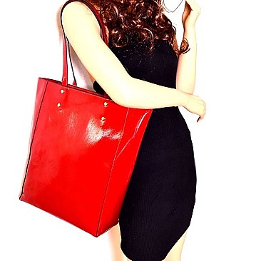 Classy Patent Tall Tote MH-87899