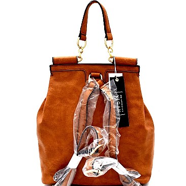 Tassel Accent Whipstitched Fashion Backpack MH-87945