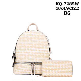 2 IN 1 MONOGRAM G BACKPACK WALLET SET