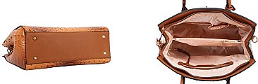 2in1 Classic Crocodile Skin Satchel Wallet Set