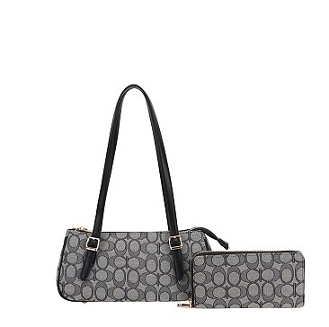 2-in-1 Oval Monogram Satchel / Shoulder Bag