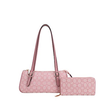 2-in-1 Oval Monogram Satchel / Shoulder Bag