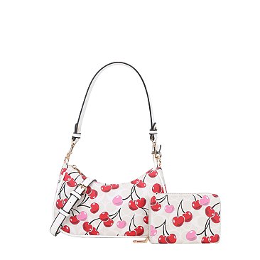 Cherry Print Satchel