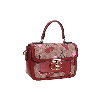 Cherry Flap Satchel Set -2-in-1