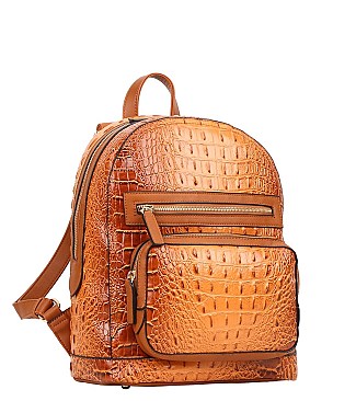 3 IN 1 Crocodile Backpack - Crossbody & Wallet Set