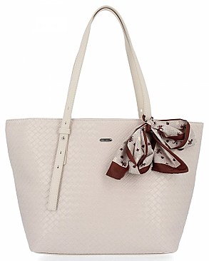 David Jones Paris Woven Scarfed Tote Bag