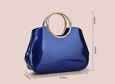 ROUND HANDLE PATENT BOUTIQUE SATCHEL