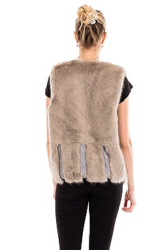 Fashionable Soft Fur Vest FM-WSF194