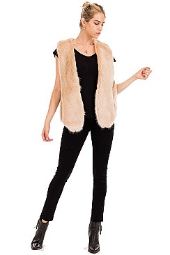 Fashionable Soft Fur Vest FM-WSF194