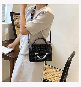 DESIGNER RHINESTONE STACHEL BAG