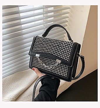 DESIGNER RHINESTONE STACHEL BAG