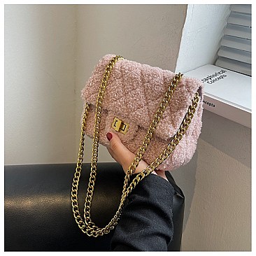 SOFT TWEEL FABRIC CROSS BODY BAG