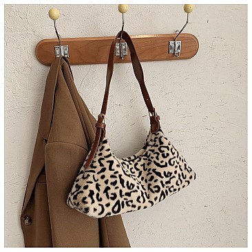 FAUX FUR SHOULDER CROSS BODY BAG