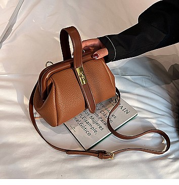 Tassel Handle Boston Doctor Shape Satchel