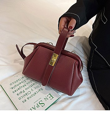 Tassel Handle Boston Doctor Shape Satchel