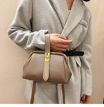 Tassel Handle Boston Doctor Shape Satchel