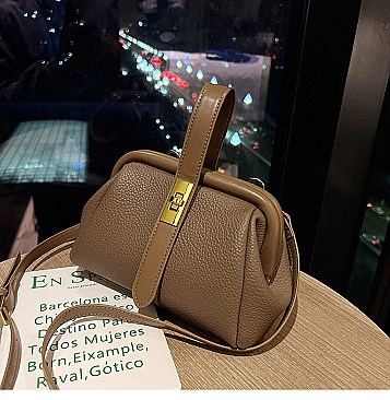 Tassel Handle Boston Doctor Shape Satchel