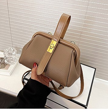 Tassel Handle Boston Doctor Shape Satchel