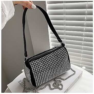 Sparkly Crystals Satchel - Cross-body Bag