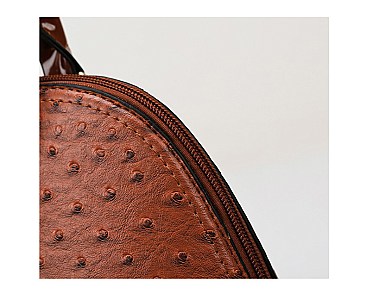 3 IN 1 Ostrich Dome Satchel Set