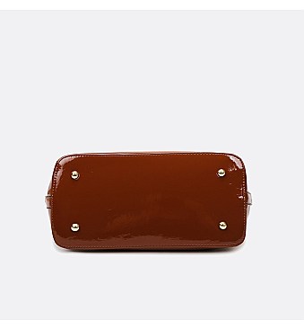 3 IN 1 Ostrich Dome Satchel Set