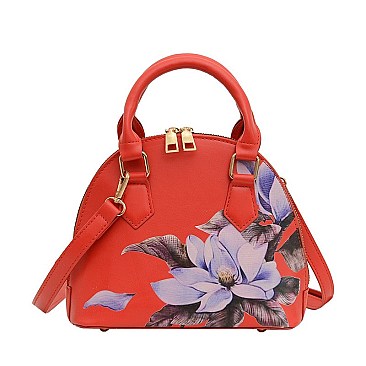 Petit Dome Flower Design Satchel