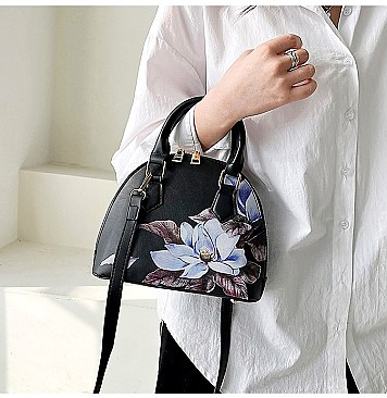 Petit Dome Flower Design Satchel