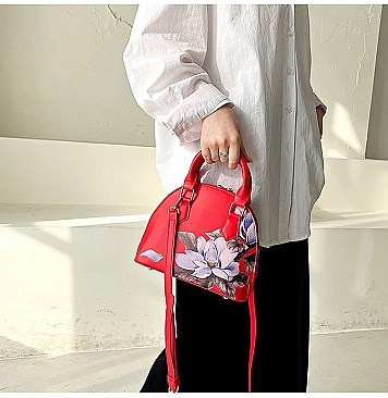 Petit Dome Flower Design Satchel