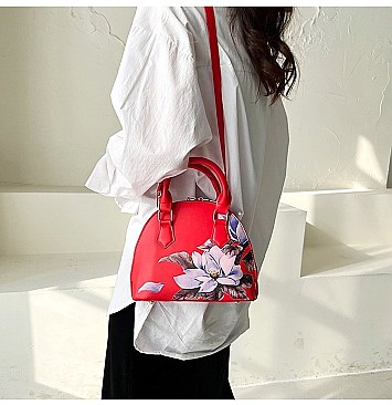 Petit Dome Flower Design Satchel