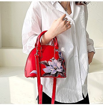 Petit Dome Flower Design Satchel