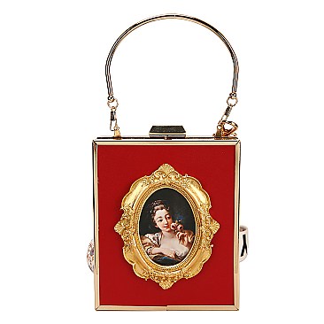 Oil Painting Boxy Satchel Shoulder Bag