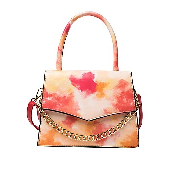 Tie Dye Multi Color Fancy Shoulder / Satchel Bag