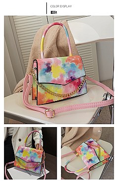 Tie Dye Multi Color Fancy Shoulder / Satchel Bag