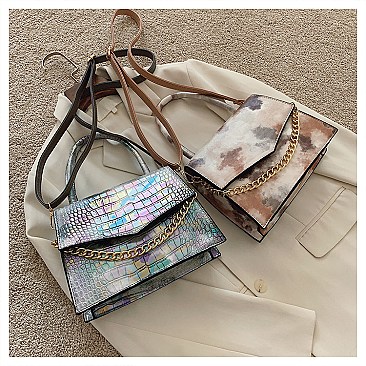 Crocodile Tie Dye Shoulder / Satchel Bag