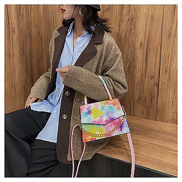 Tie Dye Multi Color Fancy Shoulder / Satchel Bag