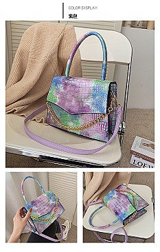 Crocodile Tie Dye Shoulder / Satchel Bag