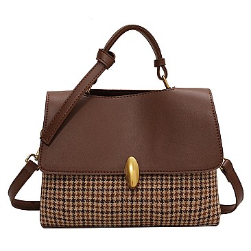 CHECKER TRENDY SATCHEL-CROSSBODY