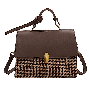 CHECKER TRENDY SATCHEL-CROSSBODY