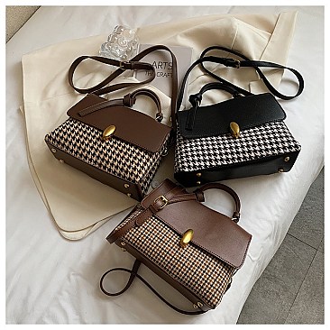 CHECKER TRENDY SATCHEL-CROSSBODY