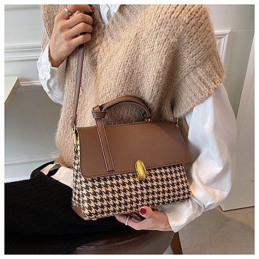 CHECKER TRENDY SATCHEL-CROSSBODY