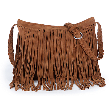 Both Side Fringed Large Size Messenger Bag