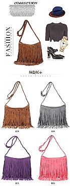 Both Side Fringed Large Size Messenger Bag