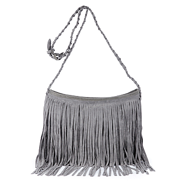 Both Side Fringed Large Size Messenger Bag