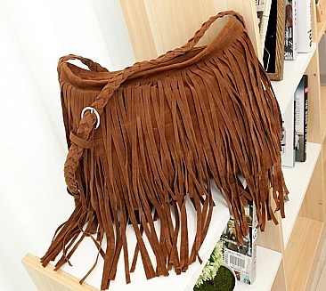 Both Side Fringed Large Size Messenger Bag